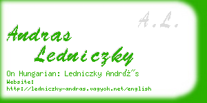 andras ledniczky business card